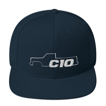 C10 Squarebody Square Body Snapback Hat-In-Dark Navy-From Aggressive Thread
